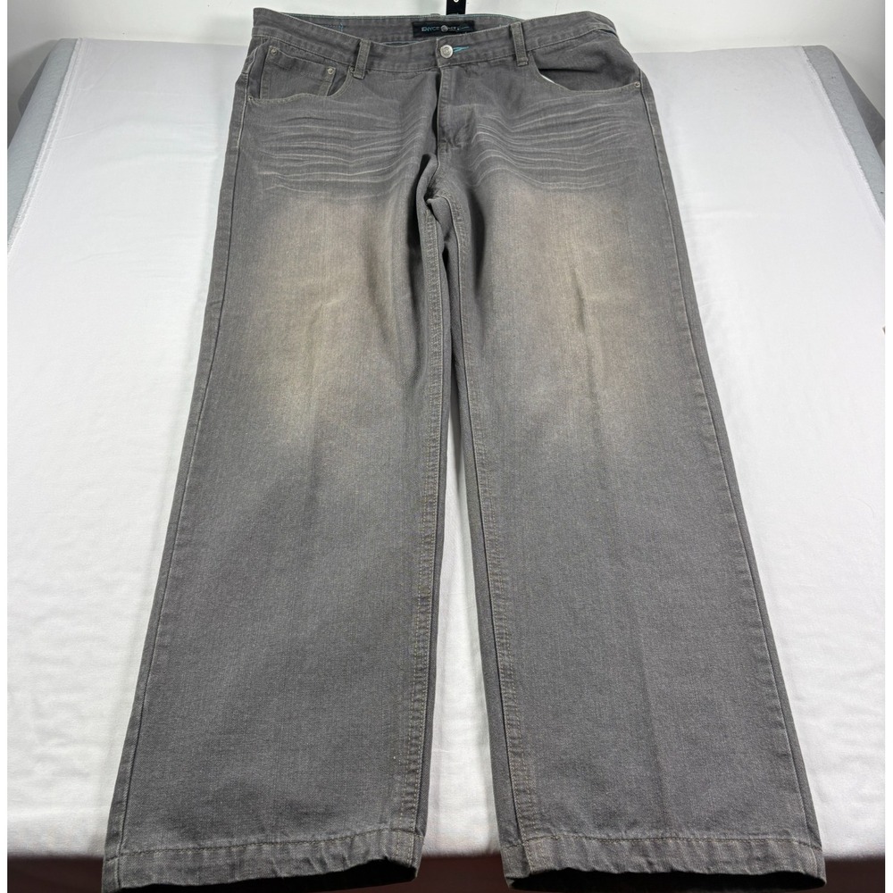 Vintage Y2K Enyce Jeans Mens 44x34 (Fits 46x34) Gray Baggy Hip‎ Hop Skater